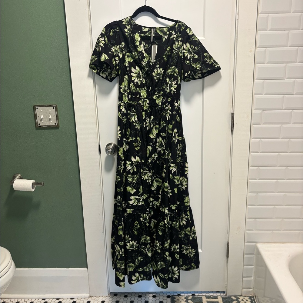 Anthropologie Somerset Dress size small NWT Black and Green